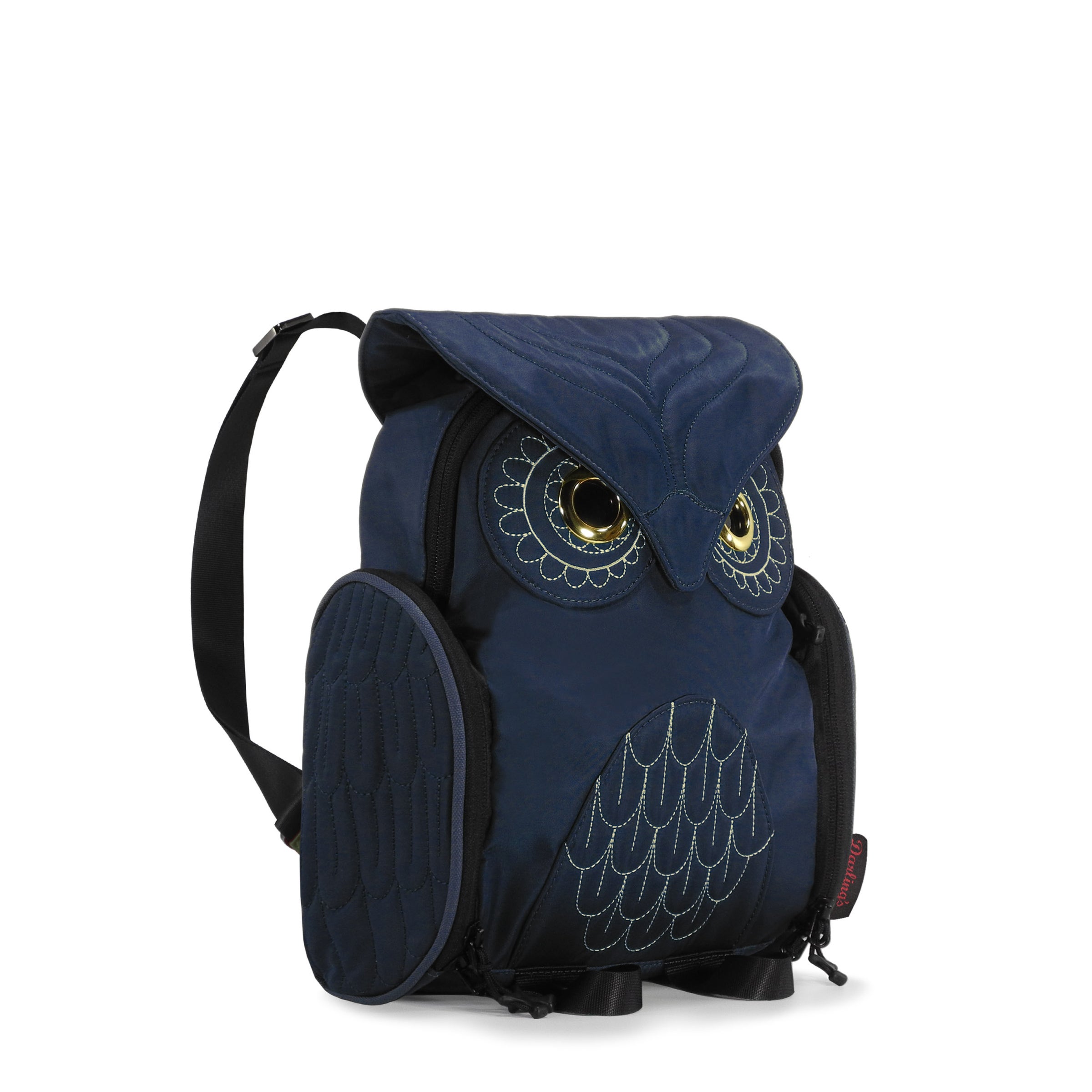 Vintage Owl Patchwork Backpack with Fabric Feathers. Straps Are Adjustable 13x7 Handmade Owl Backpack, Colorful Fabric Owl Bag,adjustable  main image 2